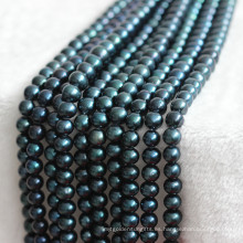 12-15mm AA + grandes filamentos de perlas de agua dulce casi negro redondo E180007